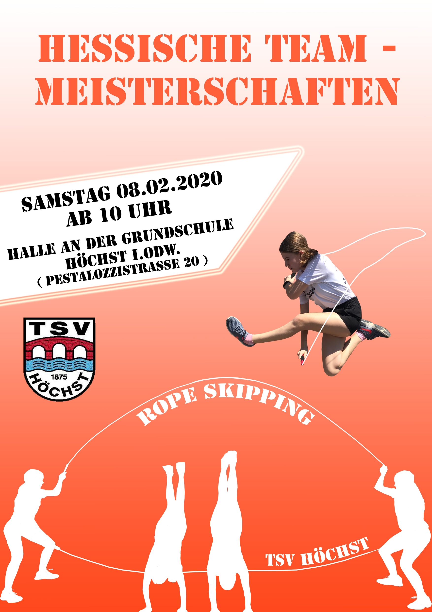 Plakat zu den Hessischen Team-Meisterschaften im Rope Skipping 2020